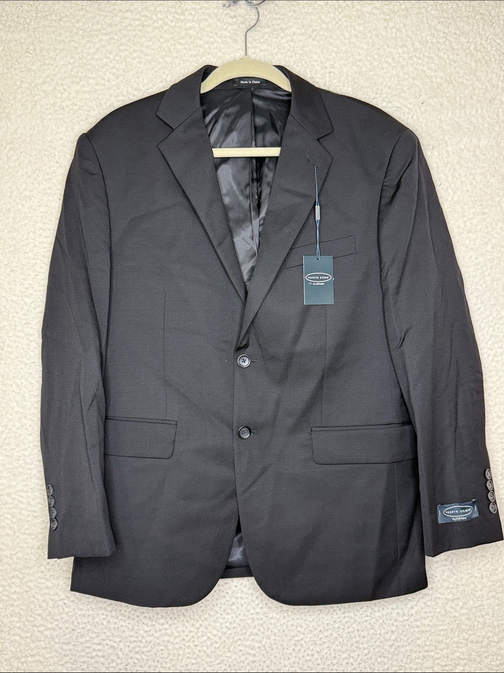 NWT Pronto Uomo Platinum Black Modern Fit Suit Jacket 40S